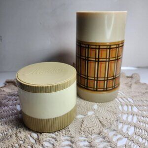 Vintage Thermos Aladdin Best Buy Wide Mouth Plaid & Aladin Soup Thermos Lot 2